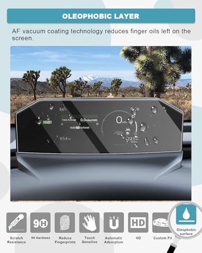 Image of CDEFG Tempered Glass for 2026 Toyota bZ bZ4X Screen Protector | for 2026 Toyota bZ bZ4X (XLE /Limited) Accessories 7 inch Dash Driver Display 9H Glass Screen Cover HD Clear