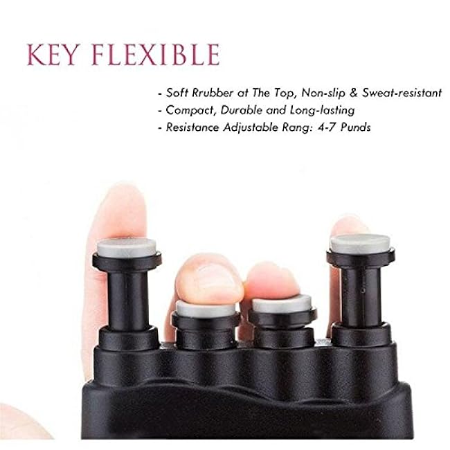 IVYRISE Finger Training Exercise Hand Wrist Strengthener Finger Grip Tension Adjustment Strength Training Equipment for Guitar, Piano, Golf, Tennis & Physical Therapy, Red