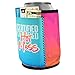 Novelty, Inc. Neoprene Insulated Can Cooler Printed Designs, Non-Skid Bottom, Card Pocket - Pink Sugar Skull