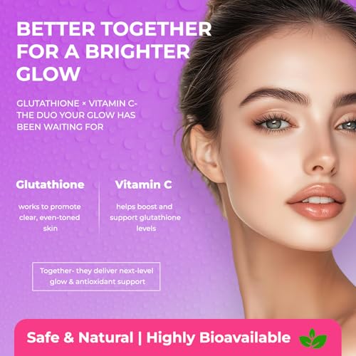 Image of The Body Reserve Japanese Reduced L-Glutathione 500mg with Vitamin C & Amla Extract | Skin Brightening Supplement | 30+30 Veg Capsules