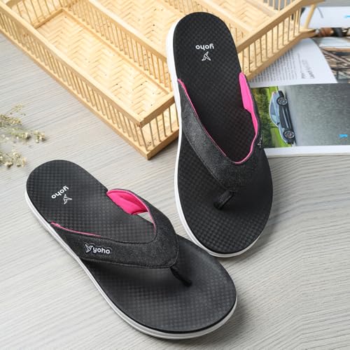 Image of YOHO Fauna 002 V-Strap Slippers for Women | Lightweight EVA Comfort | Platform Sole | Breathable Fabric Upper | Shock Absorption | Water-Resistant | Easy to Style