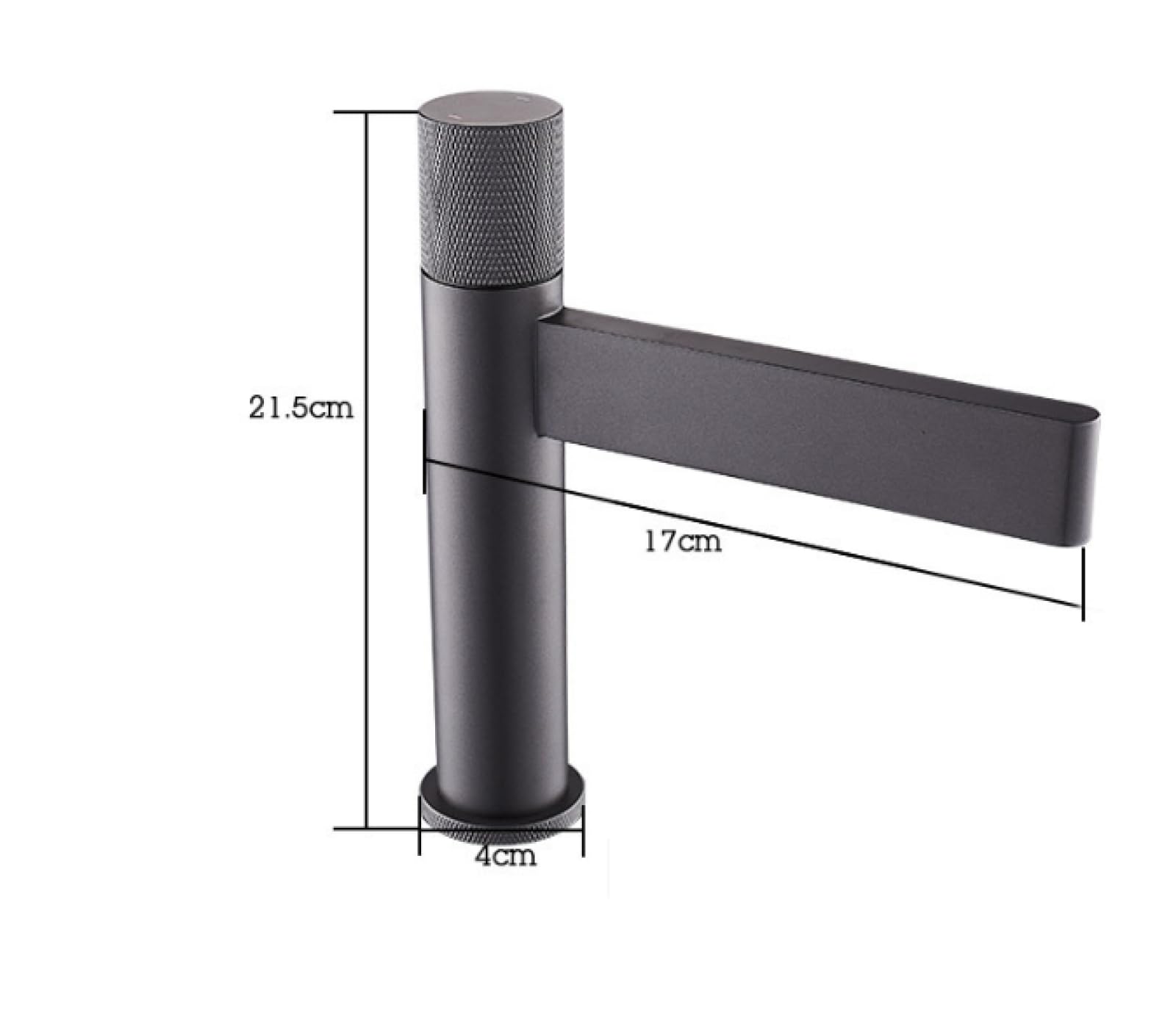 Inodoro de baño de doble orificio grifo gris frío y caliente con tubo de entrada de 60 cm