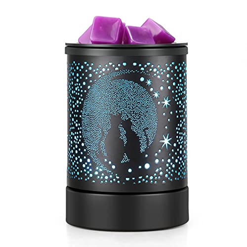 Elektrischer Duftöl-Wärmer Mit LED Farbwechsel – 3D Feuerwerk Design, 17 Cm Hoch | Für Aromatherapie & Deko