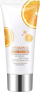 Vitamin C Cleanser for Face, Brightening Hydrating Facial Cleansing Face Wash, Gentle Face Cleanser for Dry & Sensitive Skin, Moisturising Cleanser with Vitamin C to Enhance Skin Natural Radiance