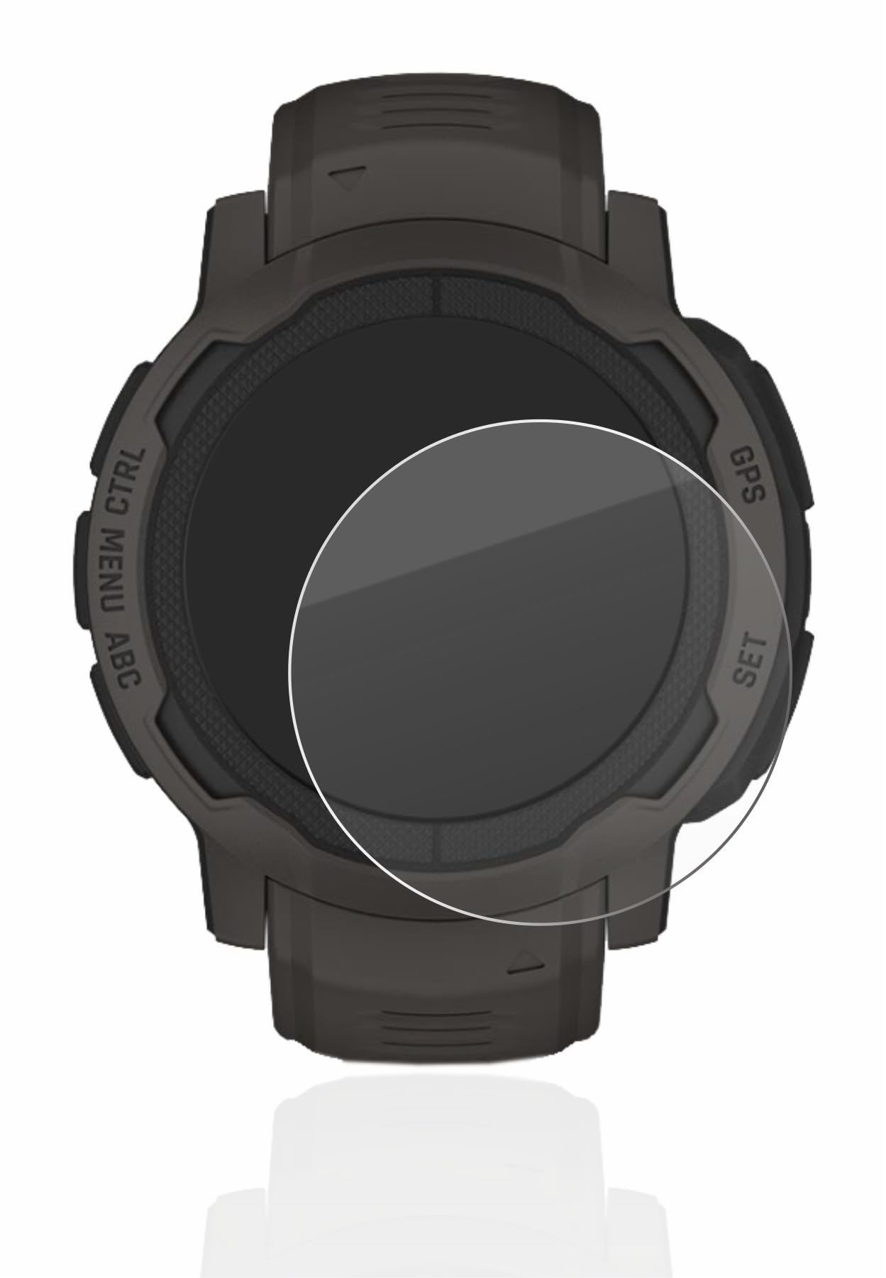 brotect Glass Screen Protector Film Compatible with Garmin Instinct 2 - Glass-Foil 9H Protection [Scratch Resistant, High Clarity]