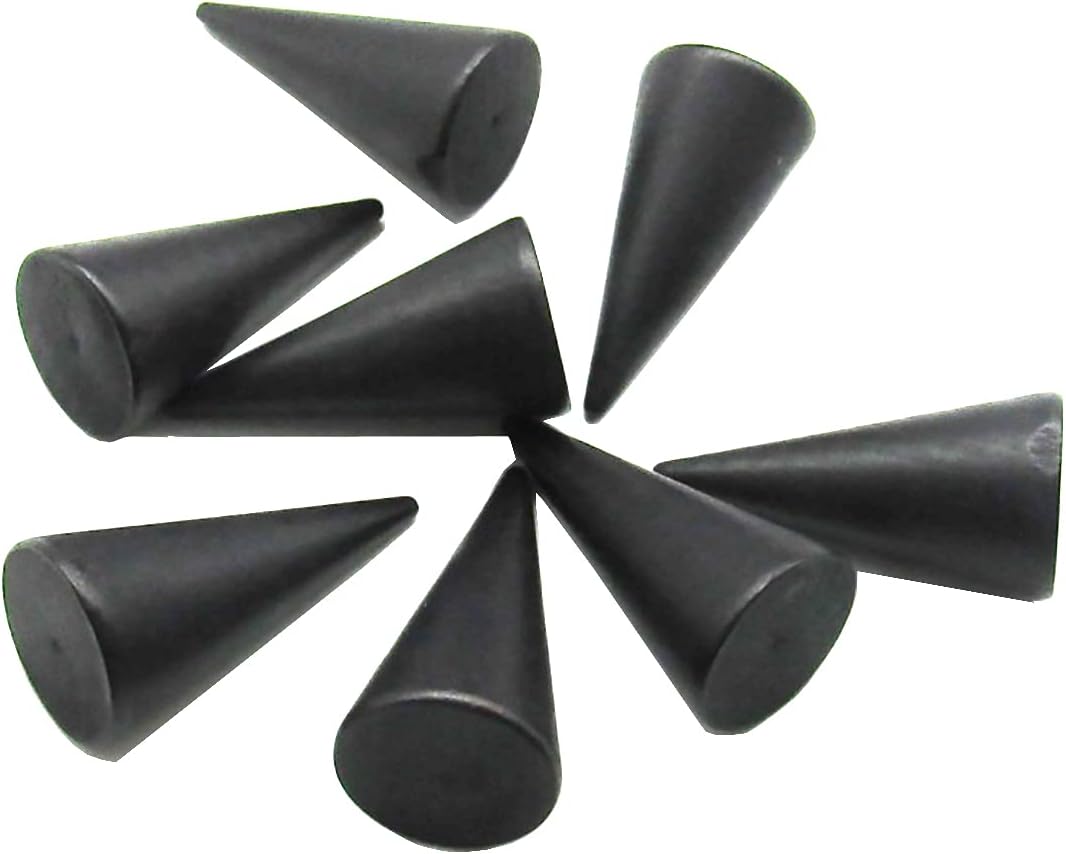 PEPRMROE 12 Pcs Natural Wood Cone Ring Holders Jewelry