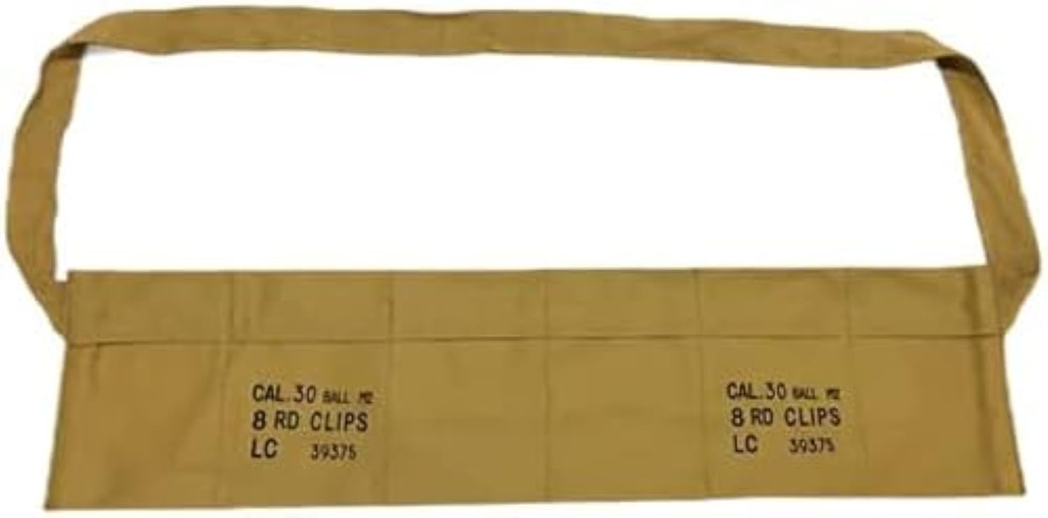 WWII US Army Cotton Cloth Bandolier/WWII Korean war US Army Bandolier for M1903 Springfield / M1 Carbine / M1 Garand Rifles .30-06 Springfield 7.62×63mm
