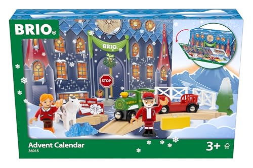 BRIO World 36015 Adventskalender 2023 | Zubehör zum Zugset für Kinder ab 3 Jahren, kompatibel Eisenbahnsets & Accessoires