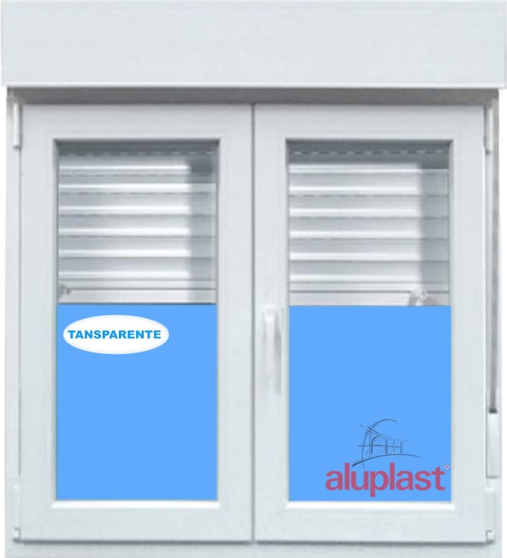 Ventana PVC 1000x1355 Blanca 2 Hojas Oscilobatiente con Persiana Vidrio Transparente