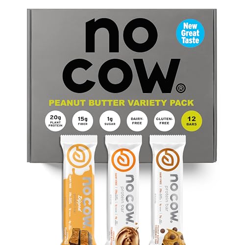 No Cow Vegan Protein Bars Peanut Butter Variety Pack