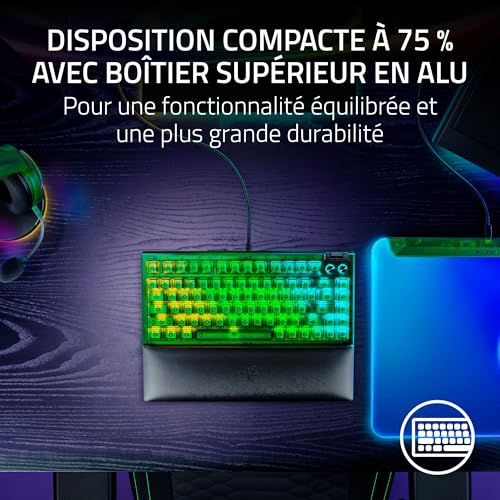 Razer BlackWidow V4 75% Phantom Green résolvez le manque d'espace avec ce clavier mécanique