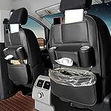 JEYODA車用シートバックポケット-車 隙間 収納-ドリンクホルダー 車 後部座席 収納 多機能収納バッグ 耐久性 子供用品車 取り付け簡単 カー用品 (ブラック)