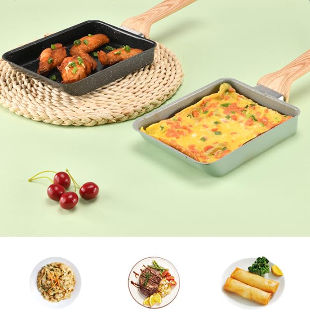 Yuragim Poêle Omelette Japonaise, Tamagoyaki Poêle Rectangulaire en Aluminium Antiadhésive, Poêle Carrée avec spatule en silicone pour Tous Types de Cuisinières,Beige Yuragim Poêle Omelette Japonaise, Tamagoyaki Poêle Rectangulaire en Aluminium Antiadhésive, Poêle Carrée avec spatule en silicone pour Tous Types de Cuisinières,Beige
