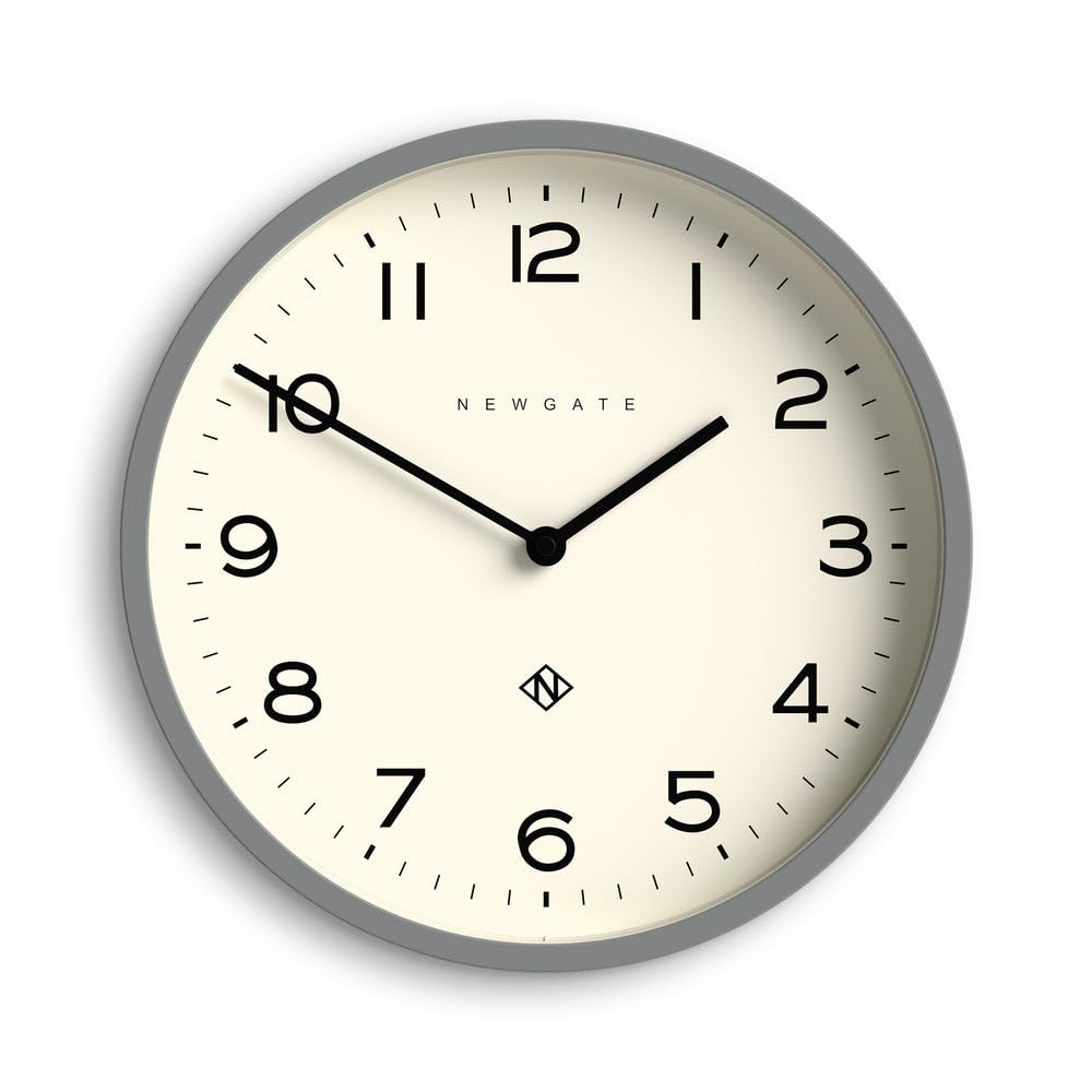 NEWGATE® Number Four Echo wall clock, Grey, 30 x 30 x 4.5 cm