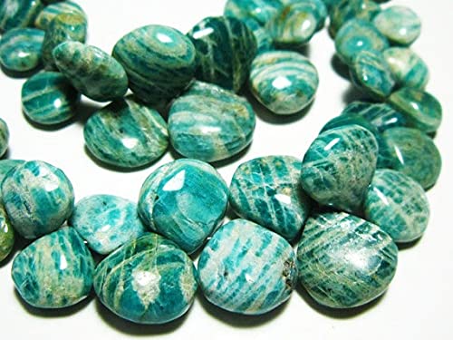 Amazonite d'Afrique pour remplacer les perles ternes par des grands cœurs lisses et éclatants