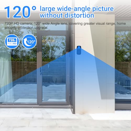 DOITOOL 4Pcs Campainha Visual Vídeo Campainha Sem Fio Campainha Roupa Branca Câmera Campainha Sem Fi