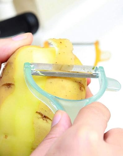 Miniatura 6 de JapanBargain 1539, peladores de verduras, patatas japonesas, zanahorias, calabacines, pelador de frutas, hecho en Japón, colores surtidos, paquete