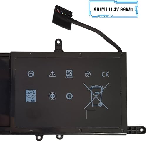 Miniatura 3 de 9NJM1 11.4V 99Wh 01D82 44T2R HF250 MG2YH 0546FF 546FF 0HF250 Reemplazo de batería para portátil Dell Alienware 15 R3 R4 17 R4 R5 ALW17C-D1738 D1748