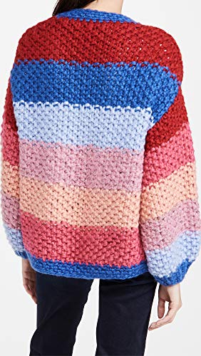 [Blanknyc] Womens Cardigan Sweater, Catch The Rainbow, Large Us #TOP2
