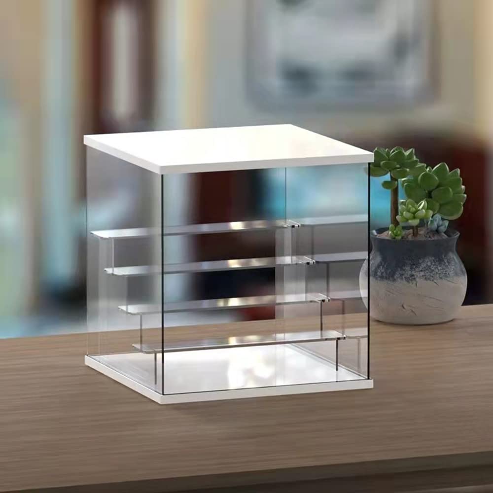 Vitrina de Acrílica Transparente, 3 Niveles Escaparate para Colección, Escaparate Funko Pop Expositor de Acrílico, Caja Vitrina de Acrílico Transparente para Figura Manga Amiibo, Blanco — view 14