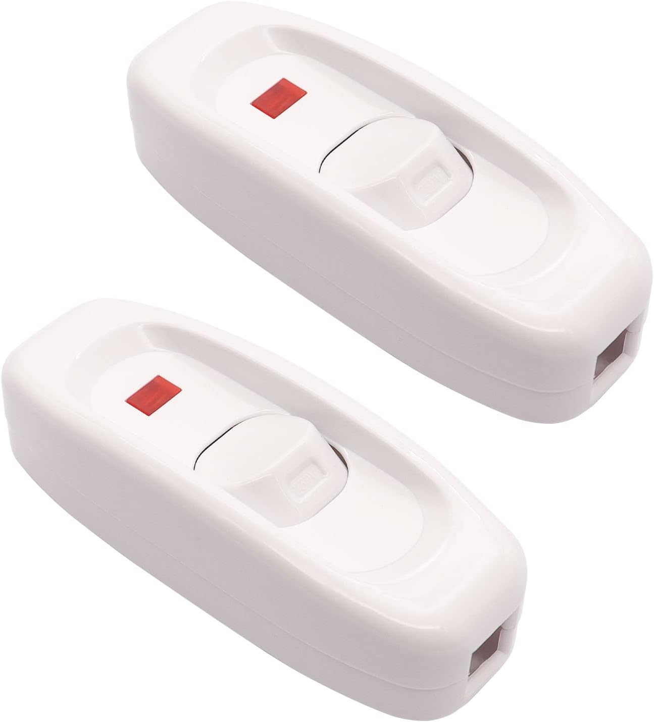 weideer 2 PCS Inline Cord Switch Appliance Button On/Off 10A 250V