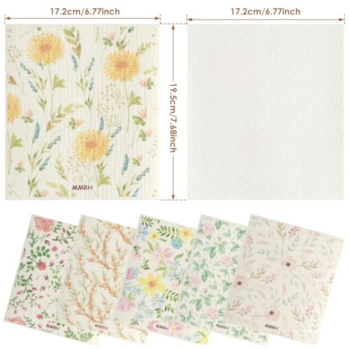 6 strofinacci svedesi Swedish Dishcloth assorbenti, ecologici, riutilizzabili, lavabili per la cucina - immagine 3