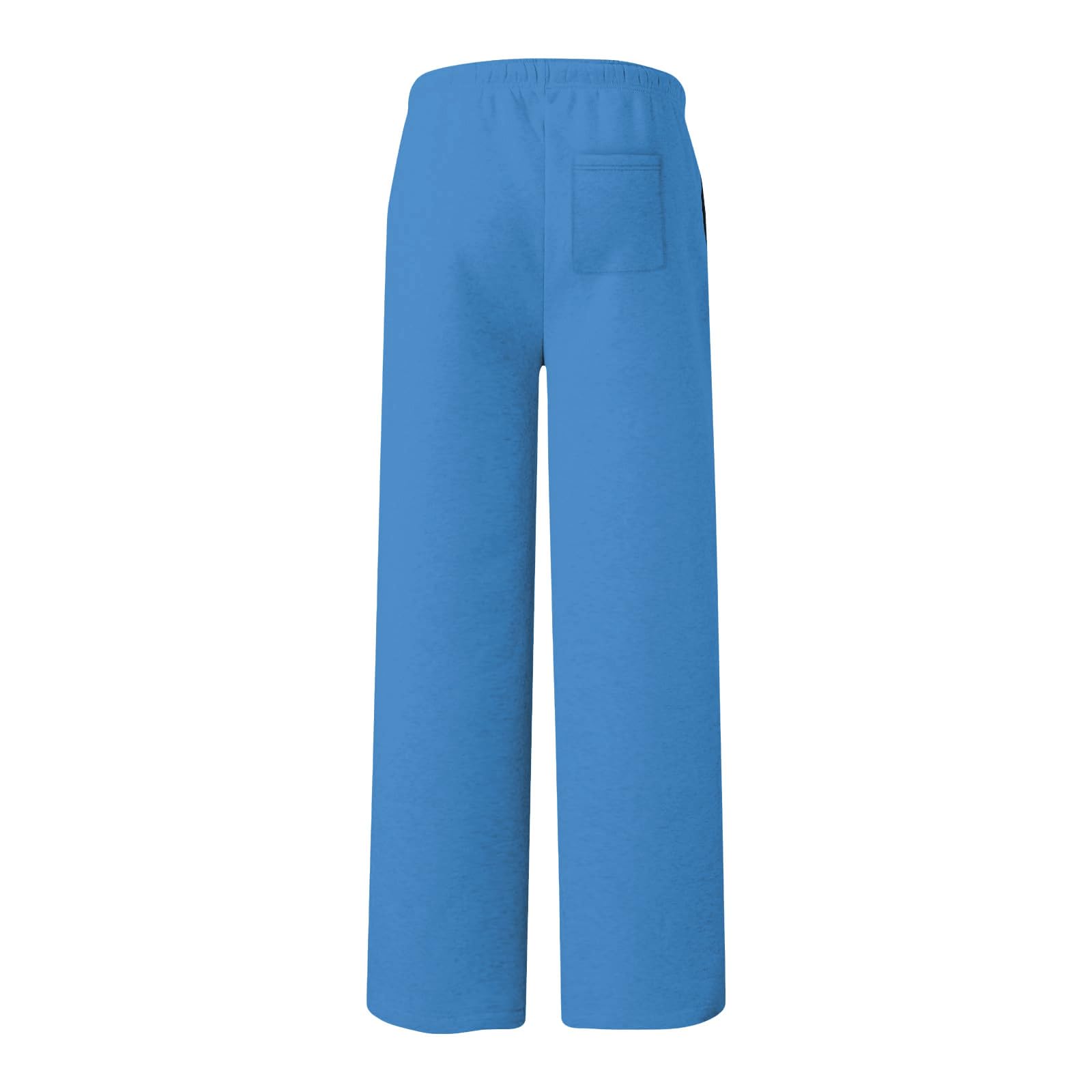 Générique Pantalon Large Taille Haute Femme Cordon Poches Couleur Unie