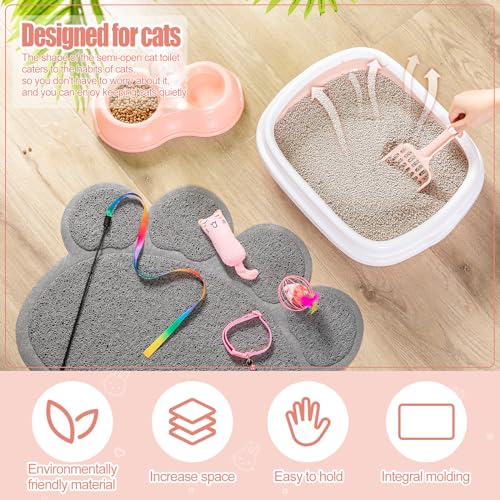 Kit para gatito pequeño con arenero y accesorios rosa miniatura 3
