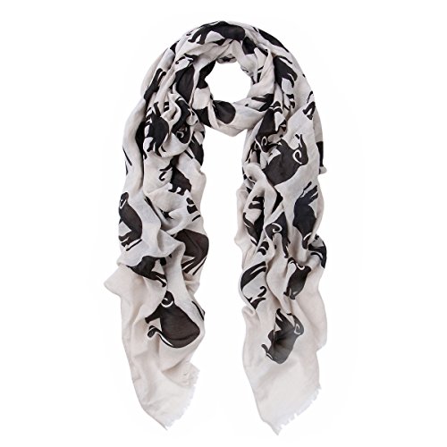 TrendsBlue Premium Elephant Print Frayed End Scarf Wrap2