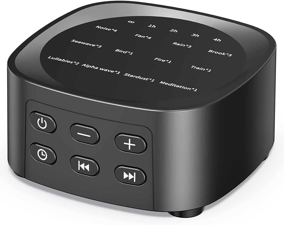 Homedics SoundSleep UltraPortable Rechargeable Sound Machine, Small Travel White