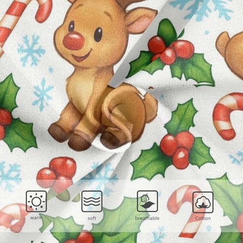 Joisal Cute Cartoon Reindeer Snow Toddlers Underwear Floral 2t Cotton Little Girl Panties Cartoon Kids Briefs Undies3