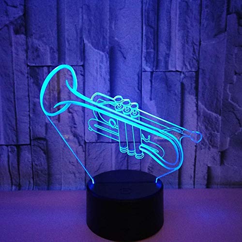 Preisvergleich Produktbild Nachtlicht 3D Nachtlicht Illusion Licht Nachttischlampe Bunte Touch Kreative Usb Musikinstrument Tischlampe Dekoration Weihnachtsgeschenk
