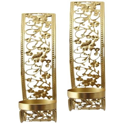 Bougeoir décoratif créatif en métal rigide finition premium lot de 2