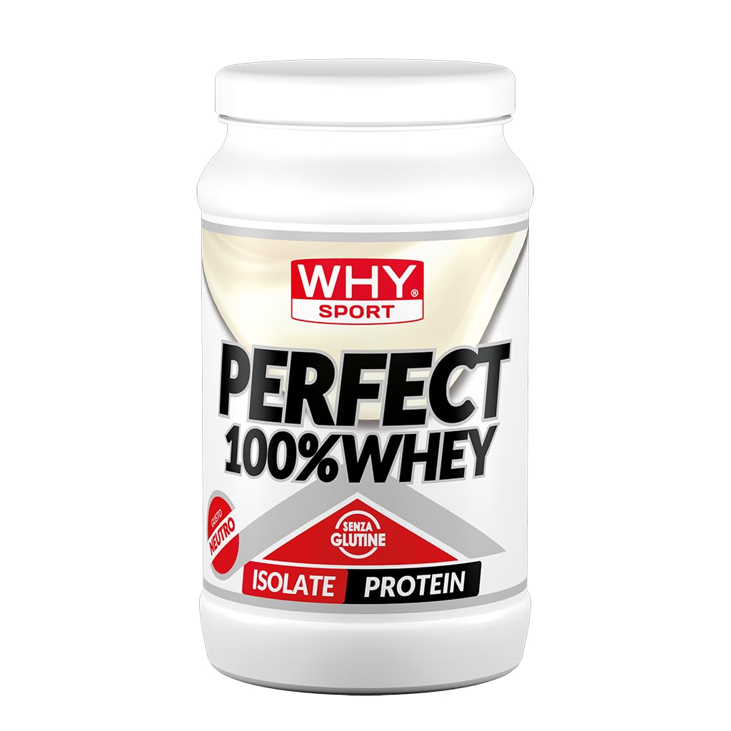 WHY SPORT PERFECT 100% WHEY - Proteine Whey - Proteine Isolate - Proteine in Polvere con Aminoacidi Essenziali per la Massa Muscolare - Gusto Neutro - 450 gr