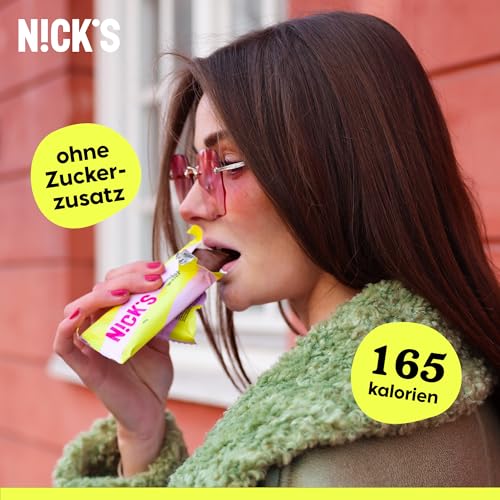 NICKS Riegel Schokolade Wafer, Low carb Waffel Kekse Schokoriegel, 165 Kalorien, Snack bar ohne Zuckerzusatz Glutenfrei Süssigkeiten (24 Kexbar x 35g)
