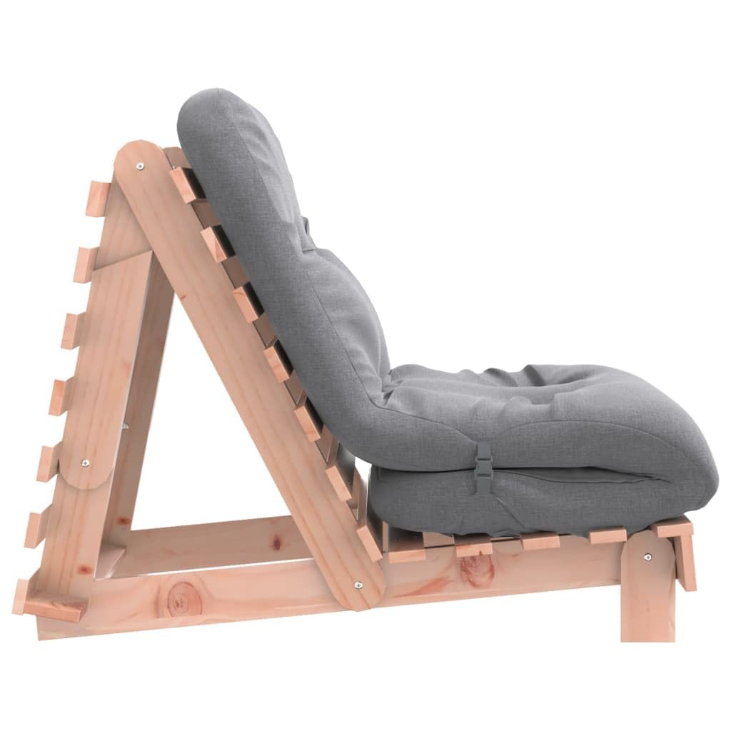 vidaXL Canapé-lit Futon avec Matelas 70x206x11 cm en Bois Massif Douglas, Futon Japonais, Lit de Sol