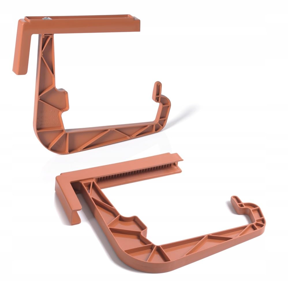 Blumenkasten Set 3 X 60x18x14 cm mit Bewässerung | Blumenkasten mit Blähton und Griffen | Pflanzkasten aus Kunststoff, 11L Volumen, ideal für Hydrokultur | Balkonkasten für Pflanzenpflege | Terrakotta