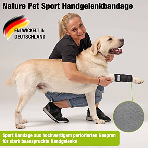Nature Pet Sport Gelenk Bandage Gelenk- & Knochenschutz für Hunde - geeignet für Agility, Flyball und Hunde Frisbee - Bandage bei leichter Arthrose oder Leckschutz und Verbandschutz nach OP (L)