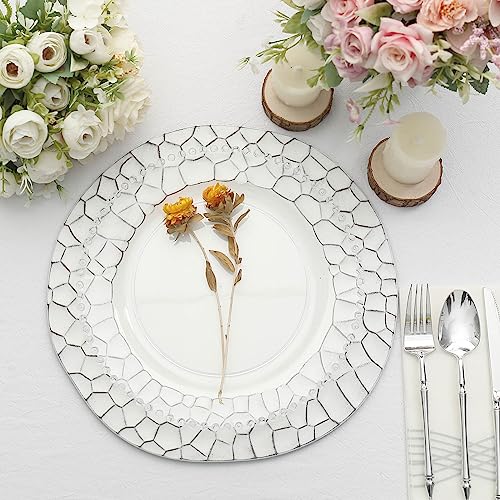 Platos desechables redondos blancos mate 13" pack x6 miniatura 6