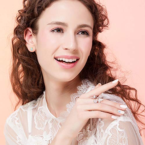 Unicorn Stud Earrings S925 Sterling Silver Hypoallergenic Created Opal Earrings Cute Unicorn Gifts for Women Daughter Birthday Present2