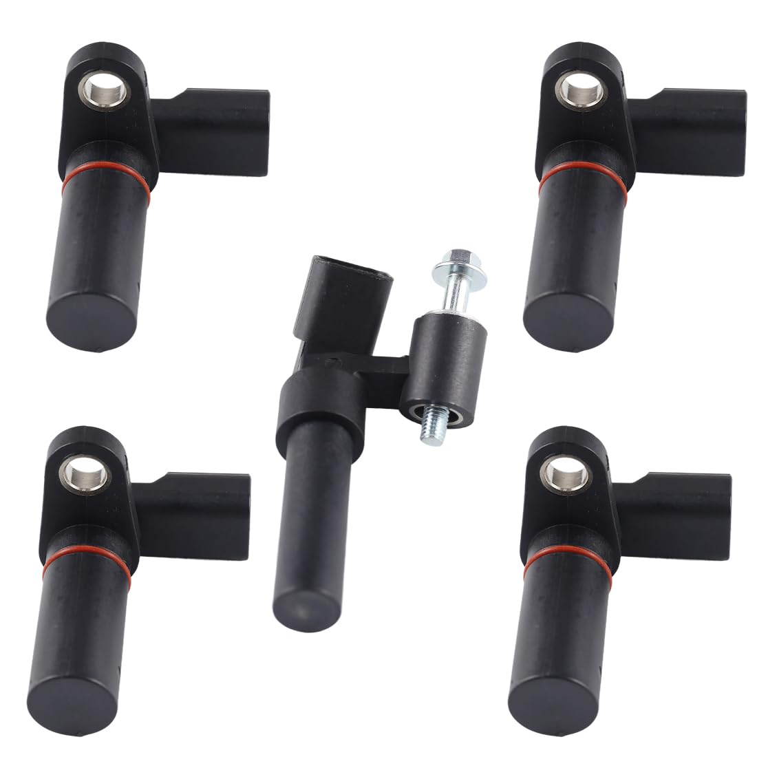 5PCS Camshaft Crankshaft Position Sensor kit Compatible with Ford F-150 Edge Explorer Flex Fusion Mustang Taurus Transit-250 2011-2016, Compatible with Lincoln MKS MKT MKX 2009-2018, AT4Z6C315B