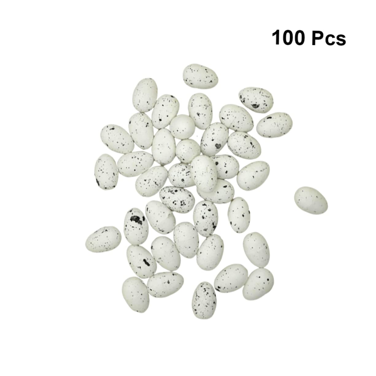 Homoyoyo Œufs Factices Décoratifs Lot de 100 3x2cm en Plastique Blanc Œufs Créatifs Surface Lisse pour Décoration Pigeon Voyageur et Graffiti DIY