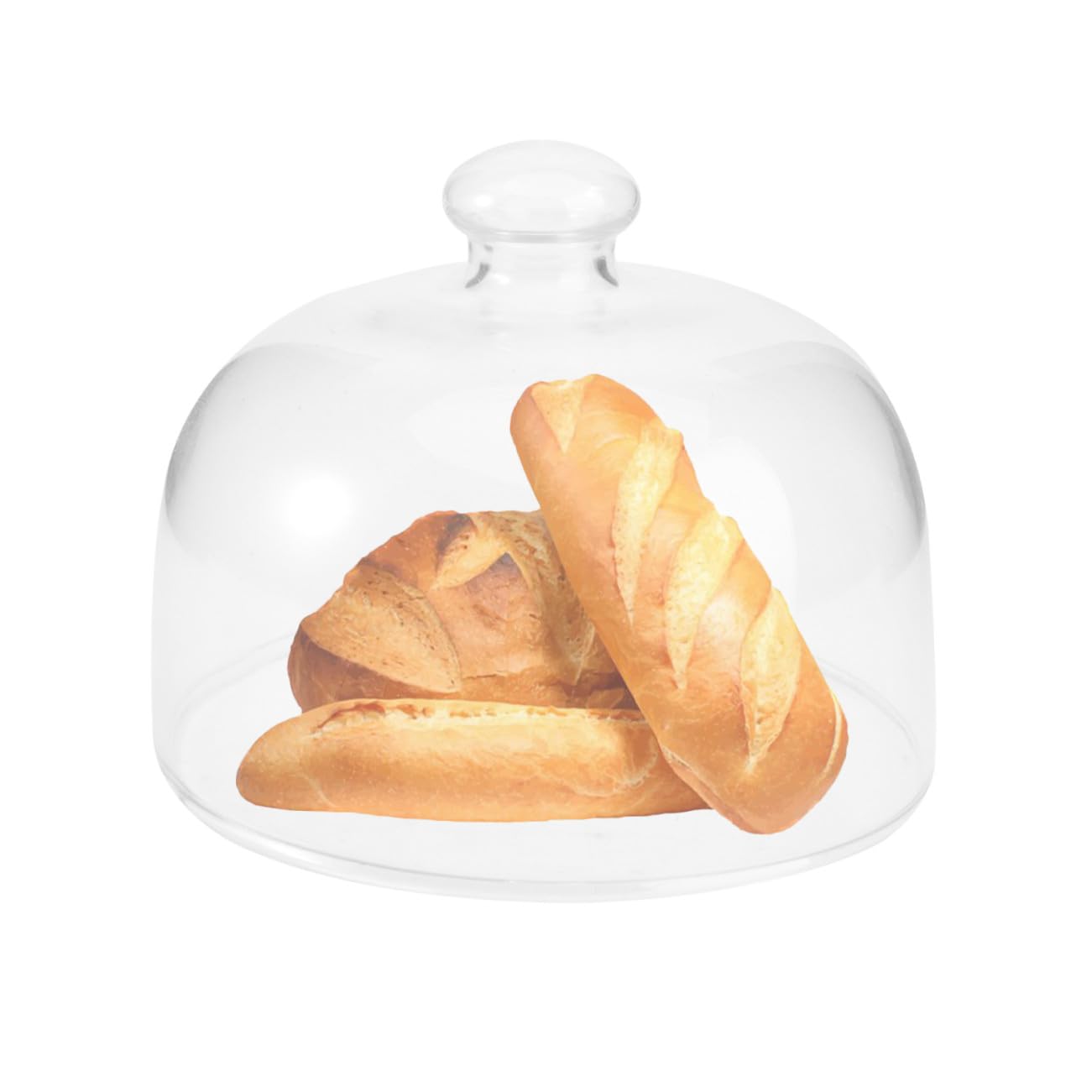 Ipetboom Copertura per Torta in Vetro Trasparente 13 Cm Copertura per Cupcake Maniglia a Cupola per Torte e Insalate Facile da Trasportare