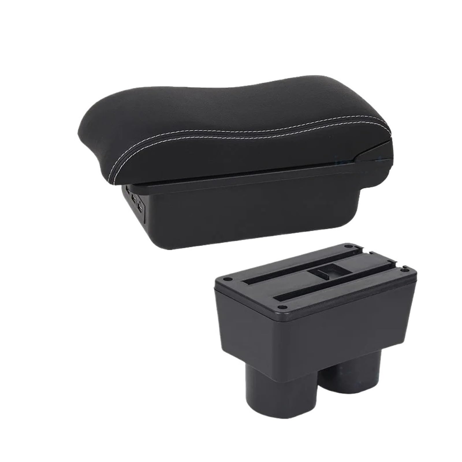 ECBUGAT For Nissan For Tiida C11 For Sylphy For Versa For Latio Car Armrest Box Interior Center Storage Accessories Car Armrest Box(B3 black white 3USB)