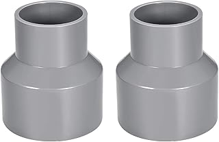 sourcing map PVC DWV Reducing Coupling Schedule 40 Gray 50mm x 75mm Socket 2pcs