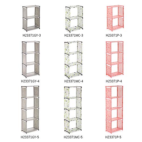 Aibecy Estante de 5 estantes de livros Estantes de livros Organizador de estantes de estantes de liv