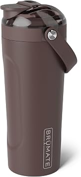 BruMate MultiShaker Blender Shaker Bottle | 100% Leakproof Insulated Stainless Steel | Pre Workout and Protein Shaker Bottle for the Gym | 25oz Java