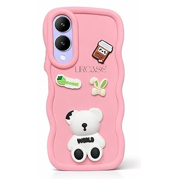 Fancy Back Cover for Vivo Y17s/Y28 (Pink)