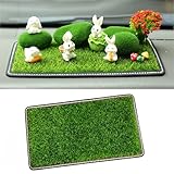 Simulated Grass Car Dashboard Ornament,Car Dashboard Anti-Slip Mat,Fresh Car Interior Accessories,Home Desk Decorations DIY (Large)