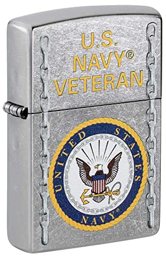 Encendedor Zippo U.S. Navy Veteran Street Chrome 81250 miniatura 1
